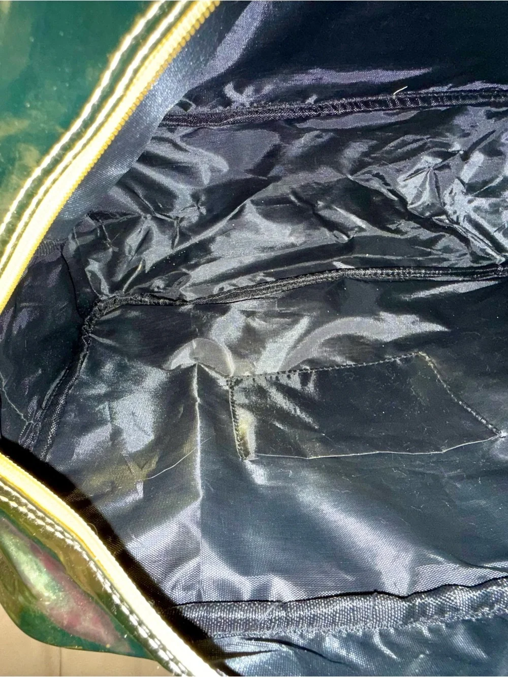 Metallic Gold Graphic Tote Bag with Double Handles
